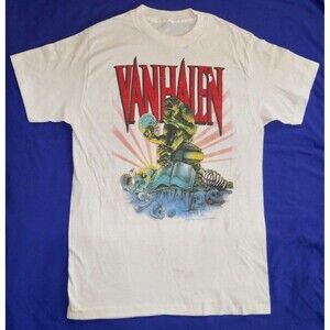 Van Halen 1988 Monsters of Rock Tour T Shirt RARE Ape Graphics DAMAGED